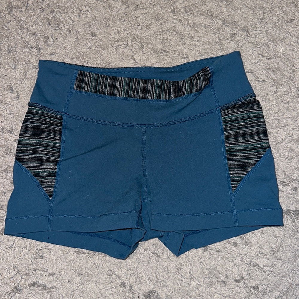 Athleta teal biker shorts 2.5”
